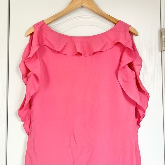 *Missing Belt* The Limited Pink Sleeveless Ruffle shift dress - Picture 2 of 12